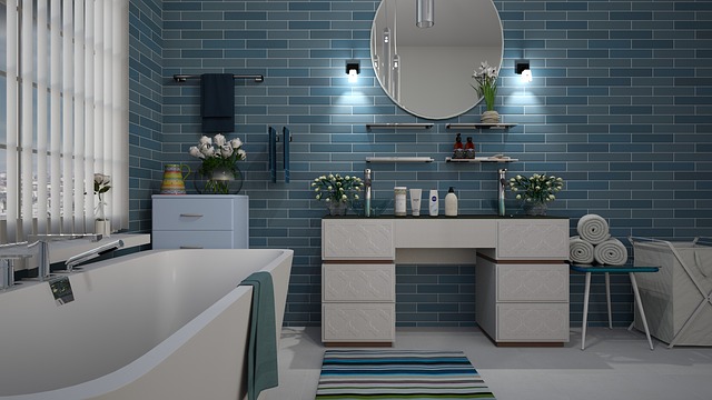 bathroom color blue