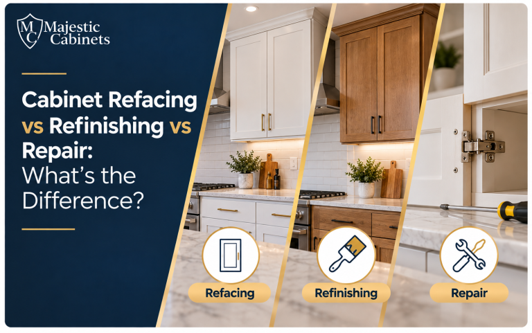 Cabinet Refacing vs Refinishing vs Repair