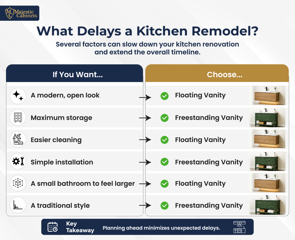 Common causes of kitchen remodeling delays