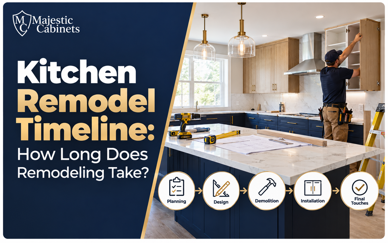 Kitchen remodel timeline showing how long a kitchen remodeling project can take